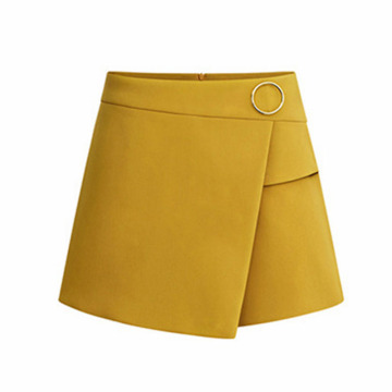 Women Mini Shorts Culottes Girls Empire Waist A Line Officewear Shorts Irregular Slim Summer Skort Casual Fashion New Hotpants